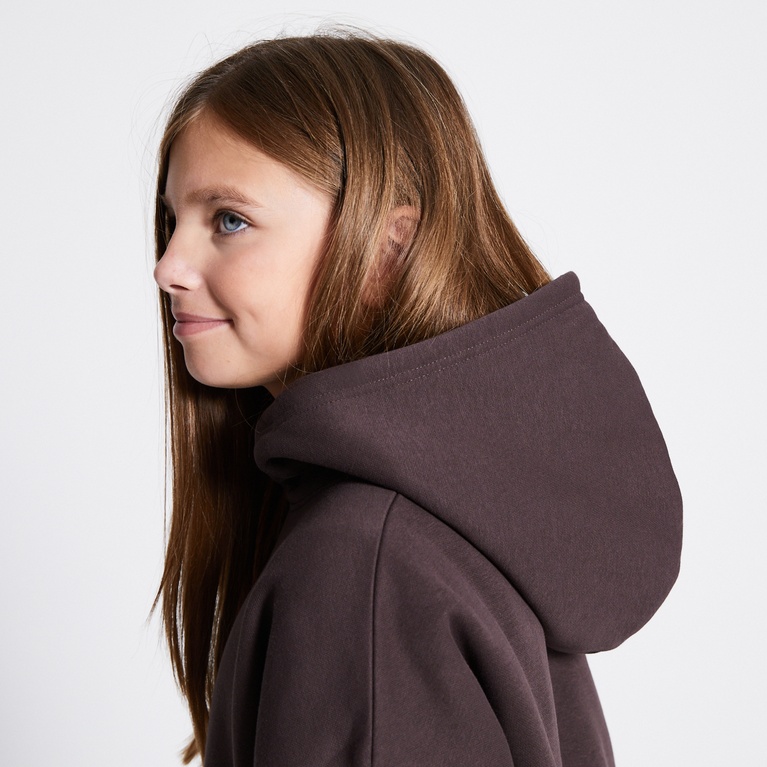 Heavy hoodie "Hilma star" Brown